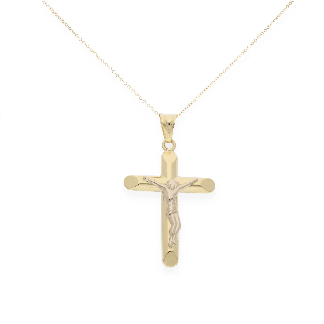 Gold Necklace (Chain with Crucifix Pendant) 18KT - FKJNKL18KU6141 - Image 3