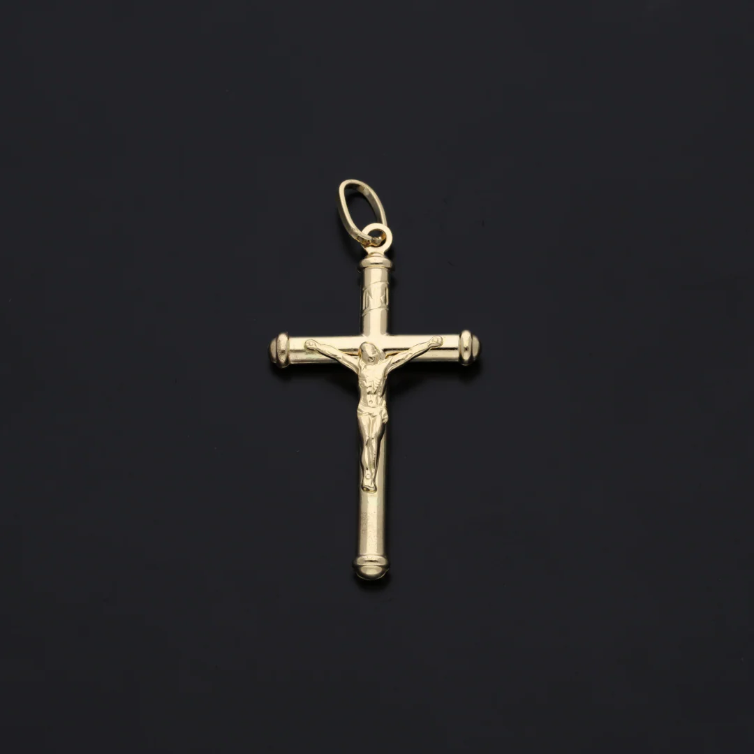 Gold Necklace (Chain with Crucifix Pendant) 18KT - FKJNKL18KU6142 - Image 2
