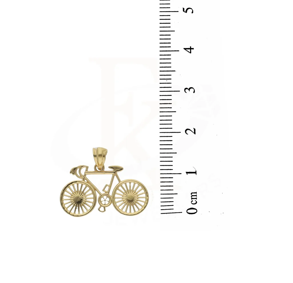 Gold Necklace (Chain With Cycle Pendant) 18KT - FKJNKL18K3088 - Image 4