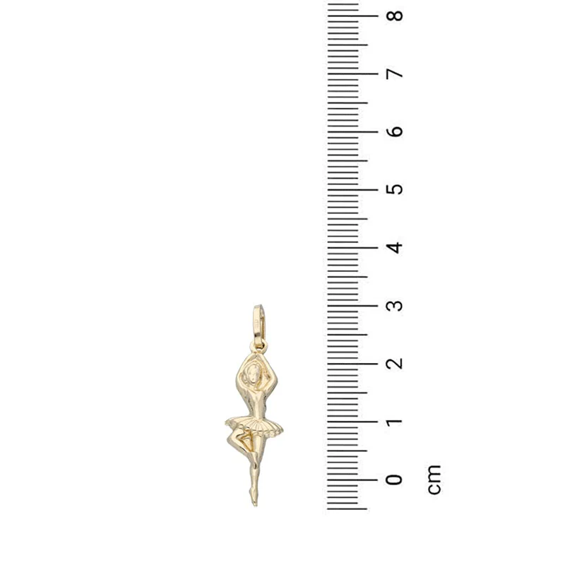 Gold Necklace (Chain with Dancing Girl Pendant) 18KT - FKJNKL18KU1134 - Image 4