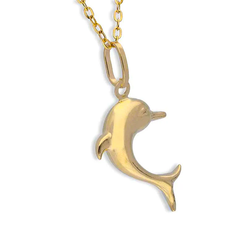 Gold Necklace (Chain with Dolphin Pendant) 18KT - FKJNKL18KU1102 - Image 2