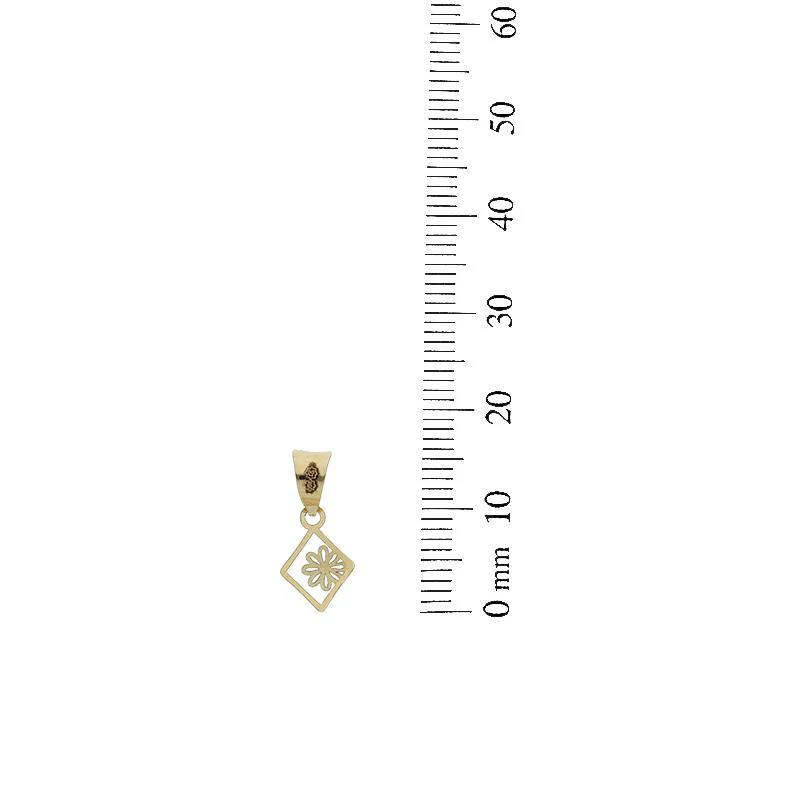 Gold Necklace (Chain with Flower Pendant) 18KT - FKJNKL18K2529 - Image 3