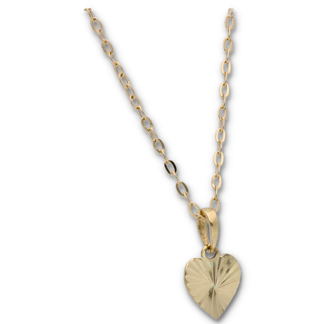 Gold Necklace (Chain with Gold Heart Shaped Pendant) 18KT - FKJNKL18KU6123 - Image 4