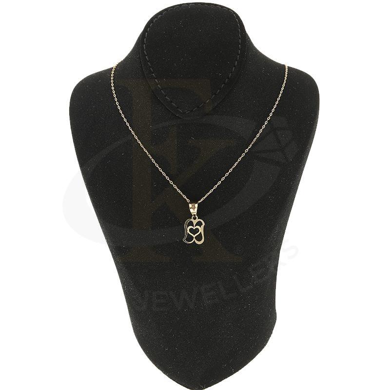 Gold Necklace (Chain with Heart Pendant) 18KT - FKJNKL18K2328 - Image 4