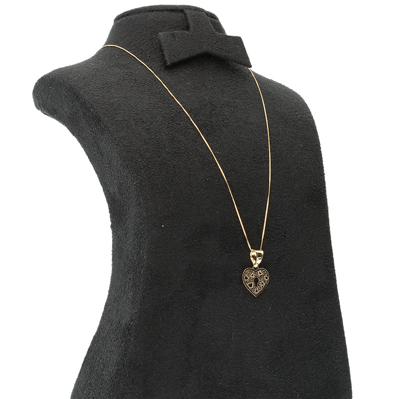 Gold Necklace (Chain with Heart Pendant) 18KT - FKJNKL18KU1024 - Image 3