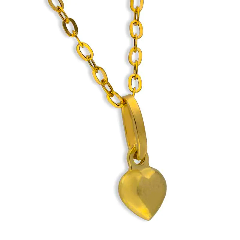 Gold Necklace (Chain with Heart Pendant) 18KT - FKJNKL18KU1085 - Image 2