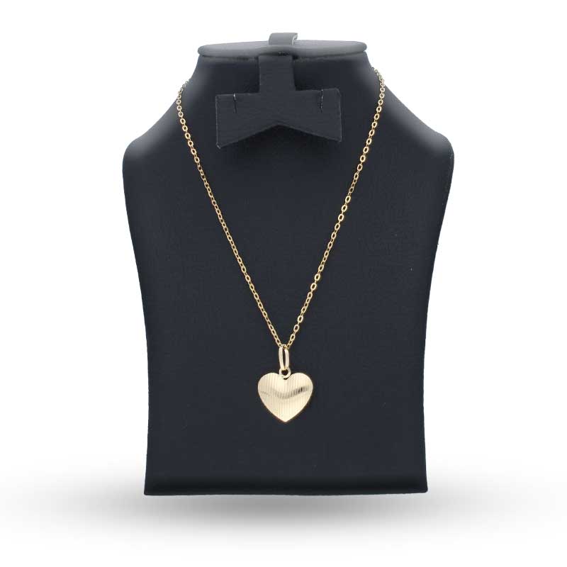 Gold Necklace (Chain with Heart Pendant) 18KT - FKJNKL18KU1123 - Image 3