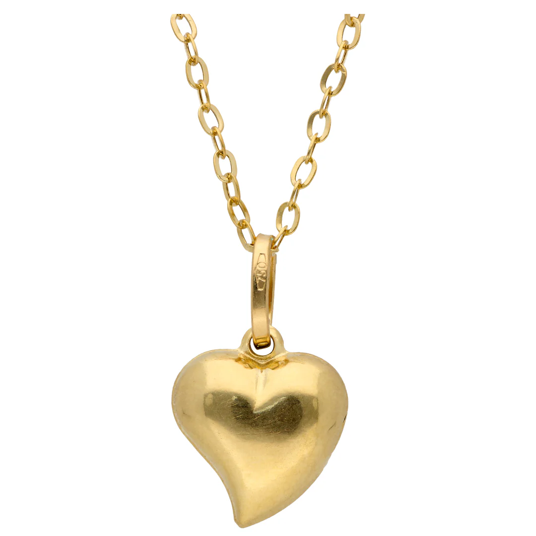Gold Necklace (Chain with Heart Shaped Pendant) 18KT - FKJNKL18KU6605 - Image 2