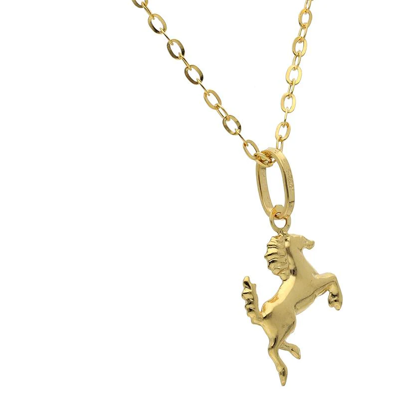 Gold Necklace (Chain with Horse Pendant) 18KT - FKJNKL18K2524 - Image 2