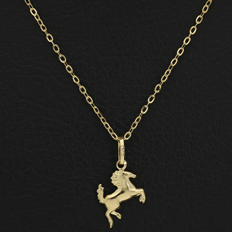 Gold Necklace (Chain with Horse Pendant) 18KT - FKJNKL18KU1100 - Image 3