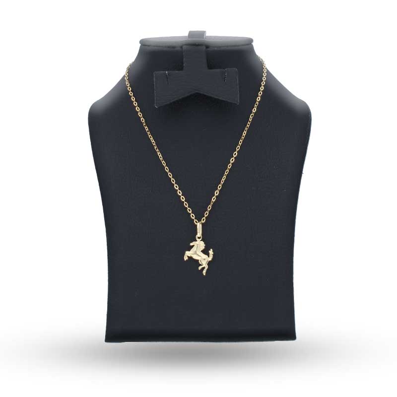 Gold Necklace (Chain with Horse Pendant) 18KT - FKJNKL18KU1125 - Image 3