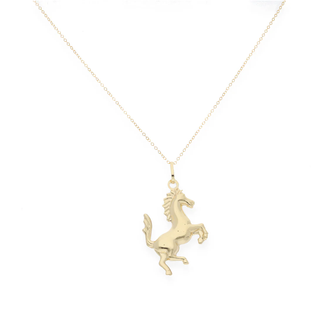 Gold Necklace (Chain with Horse Shaped Pendant) 18KT - FKJNKL18KU6220 - Image 3