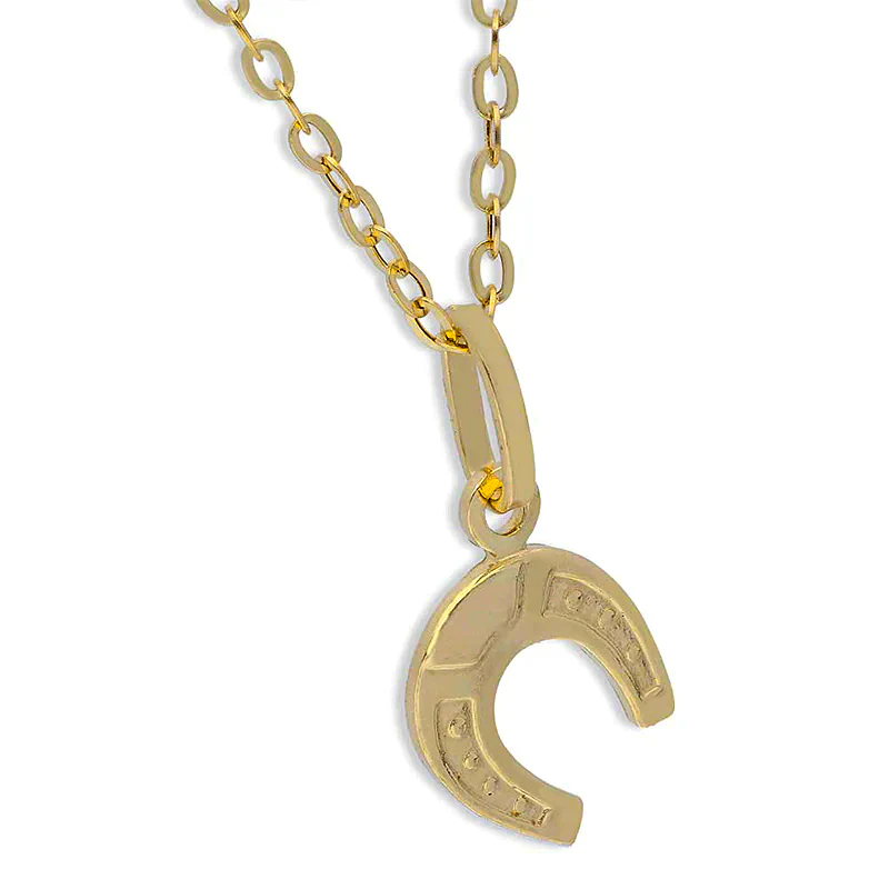 Gold Necklace (Chain with Horseshoe Pendant) 18KT - FKJNKL18KU1127 - Image 2