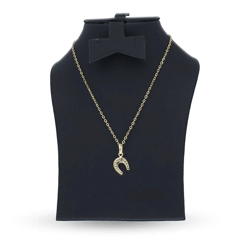 Gold Necklace (Chain with Horseshoe Pendant) 18KT - FKJNKL18KU1127 - Image 3
