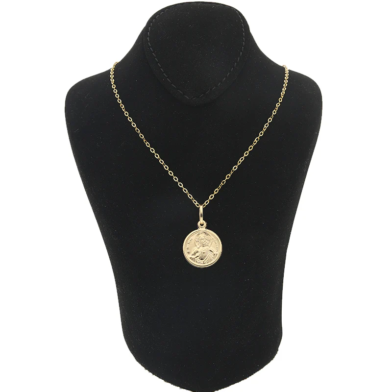 Gold Necklace (Chain with Jesus Pendant) 18KT - FKJNKL18KU1005 - Image 3