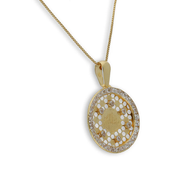 Gold Necklace (Chain with Mashallah Pendant) 18KT - FKJNKL18K2326 - Image 2