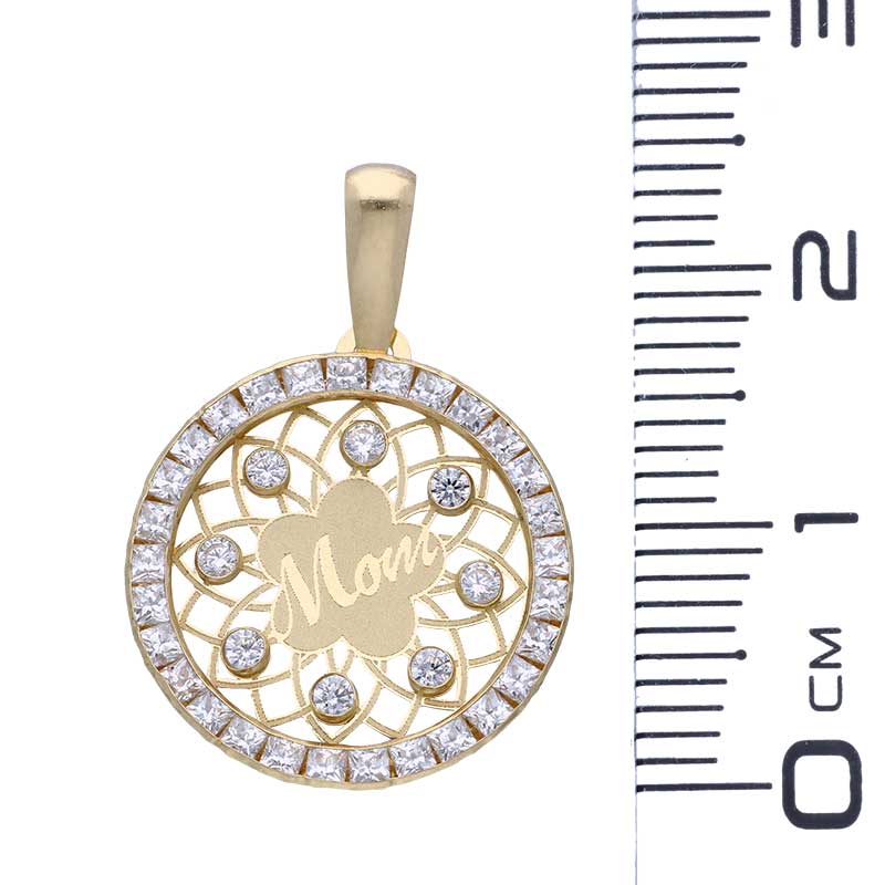 Gold Necklace (Chain with Mom Pendant) 18KT - FKJNKL18KU1142 - Image 4