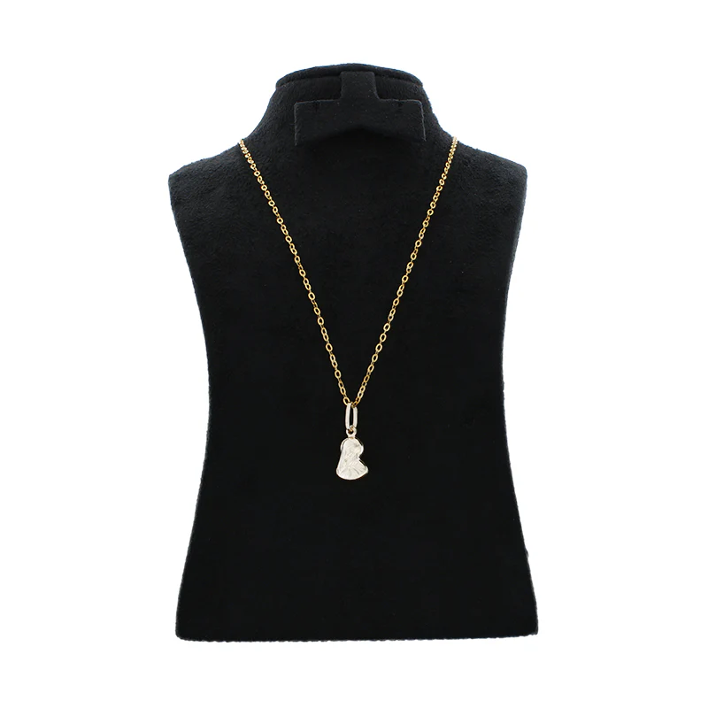 Gold Necklace (Chain with Mother Mary Pendant) 18KT - FKJNKL18KU1062 - Image 3