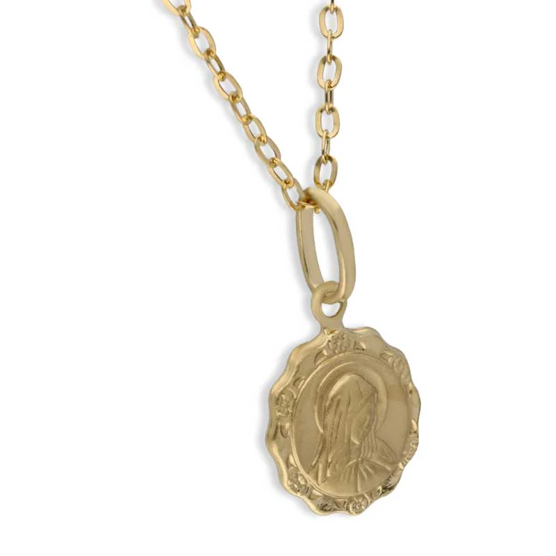 Gold Necklace (Chain with Mother Mary Pendant) 18KT - FKJNKL18KU1094 - Image 2