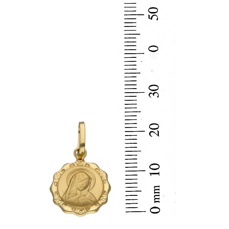 Gold Necklace (Chain with Mother Mary Pendant) 18KT - FKJNKL18KU1094 - Image 4