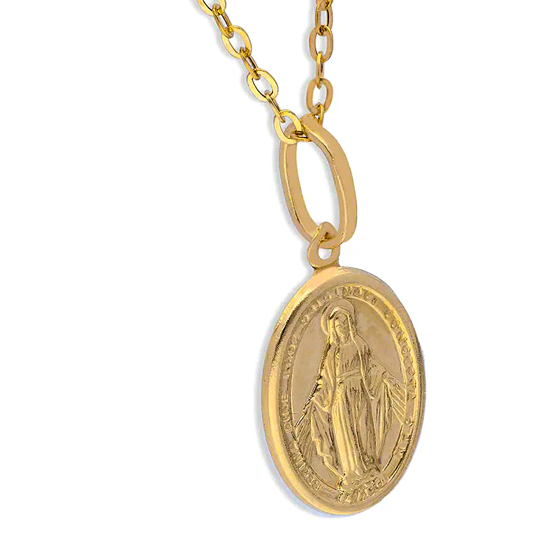 Gold Necklace (Chain with Mother Mary Pendant) 18KT - FKJNKL18KU1128 - Image 2