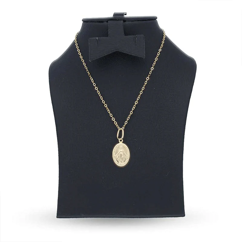 Gold Necklace (Chain with Mother Mary Pendant) 18KT - FKJNKL18KU1128 - Image 3