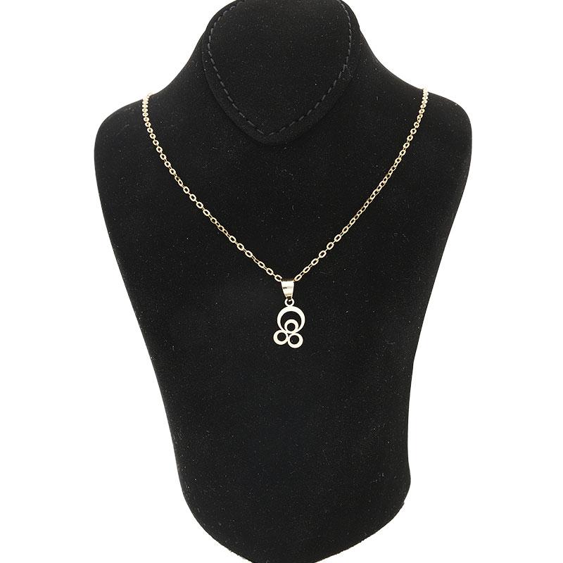 Gold Necklace (Chain with Rings Pendant) 18KT - FKJNKL18K2081 - Image 3