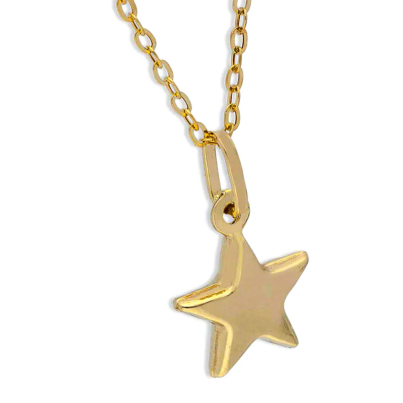 Gold Necklace (Chain with Star Pendant) 18KT - FKJNKL18KU1133 - Image 2