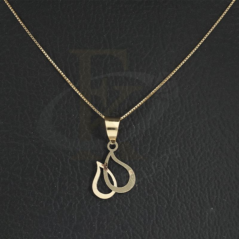 Gold Necklace (Chain with Teardrop Pendant) 18KT - FKJNKL18K2304 - Image 3