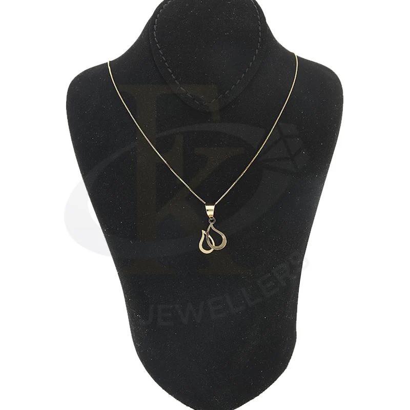 Gold Necklace (Chain with Teardrop Pendant) 18KT - FKJNKL18K2304 - Image 4