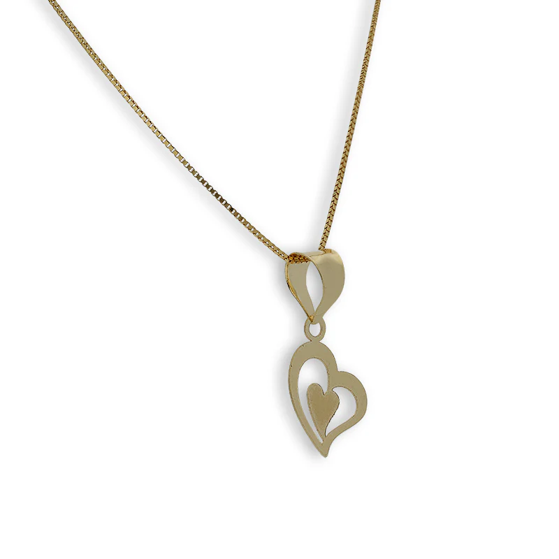 Gold Necklace (Chain with Twisted Heart Pendant) 18KT - FKJNKL18K2303 - Image 2