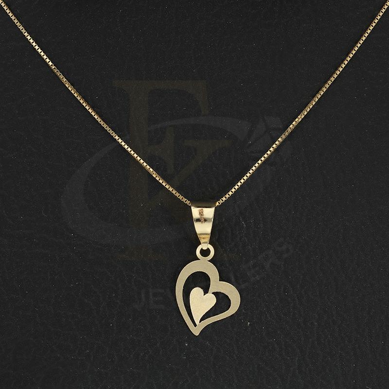 Gold Necklace (Chain with Twisted Heart Pendant) 18KT - FKJNKL18K2303 - Image 3
