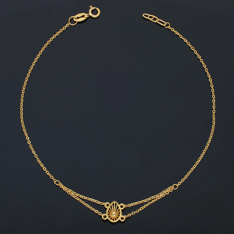 Gold Pear Bracelet 21KT - FKJBRL21KU1005 - Image 2