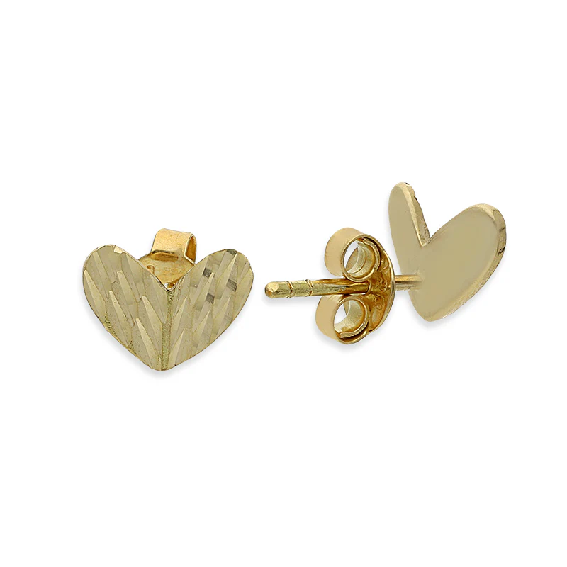Gold Heart Pendant Set (Necklace and Earrings) 18KT - FKJNKLST18K2244 - Image 6