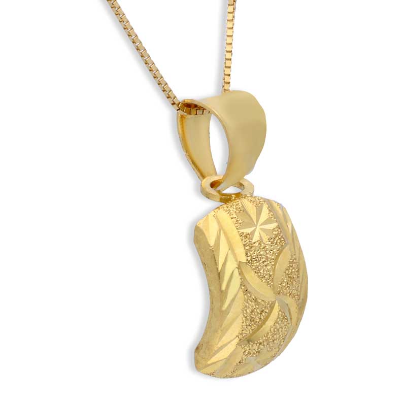 Gold Pendant Set (Necklace and Earrings) 18KT - FKJNKLST18KU2013 - Image 3