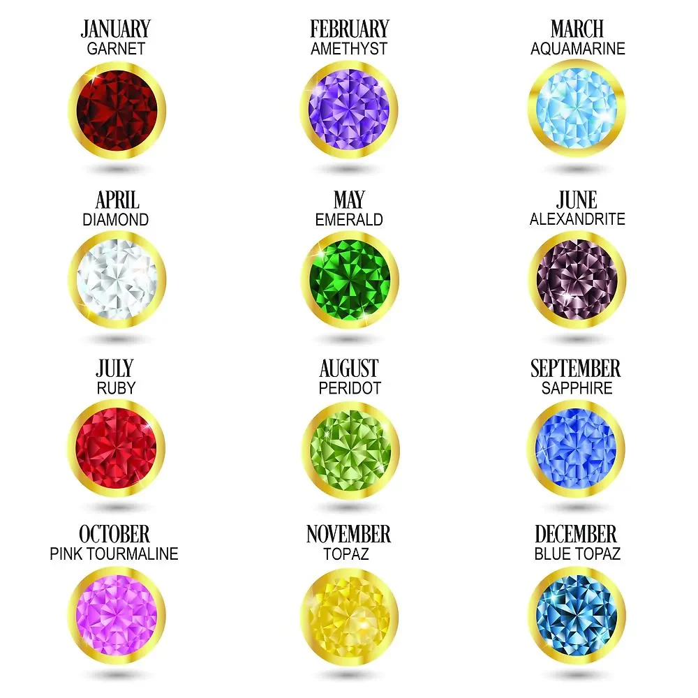 Gold & Silver Personalized Birthstone Heart with Engraved Names Necklace - FKJNKLU6159 - Image 8