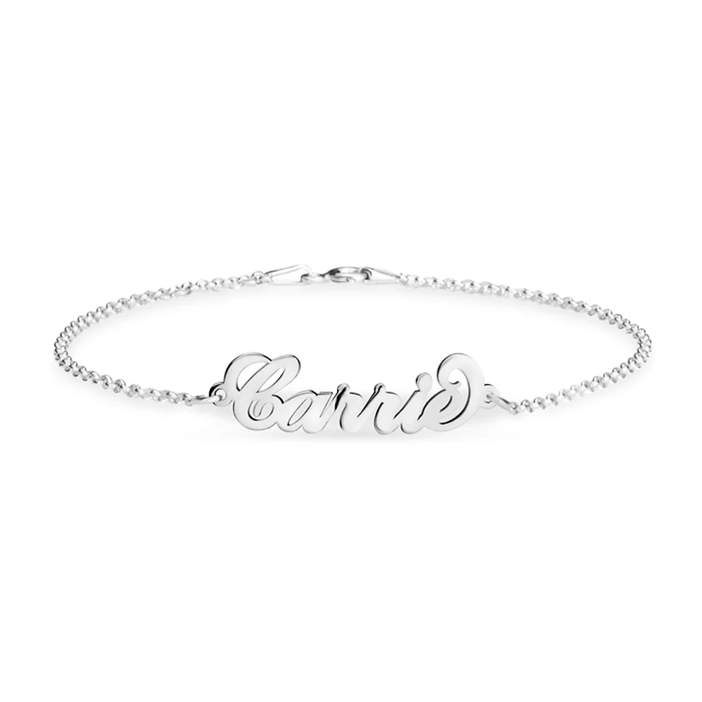 Gold & Silver Personalized Carrie Style Name Bracelet - FKJBRLU6262 - Image 2