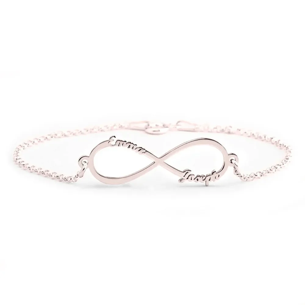 Gold & Silver Personalized Infinity Name Bracelet - FKJBRLU6268 - Image 12