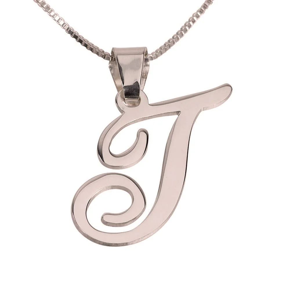 Gold & Silver Personalized Initial Pendant Necklace - FKJNKLU6189 - Image 3