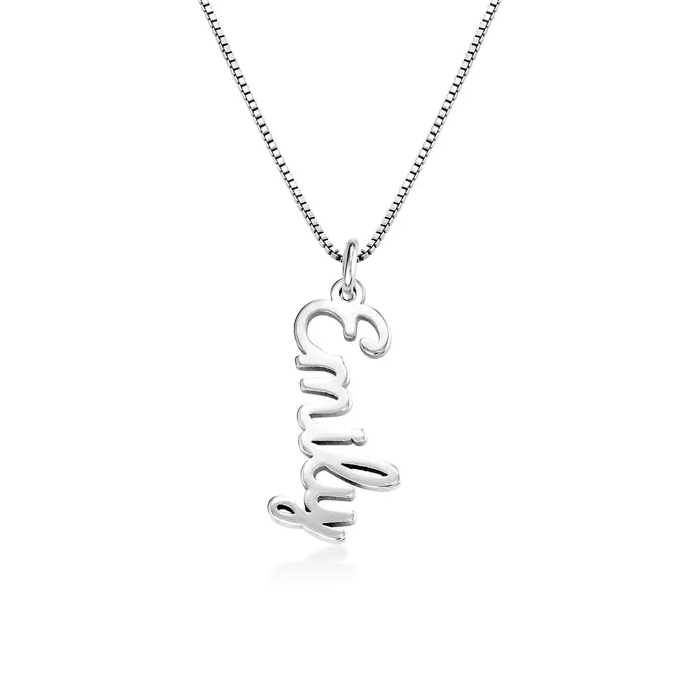 Gold & Silver Personalized Vertical Name Necklace - FKJNKLU6180 - Image 4