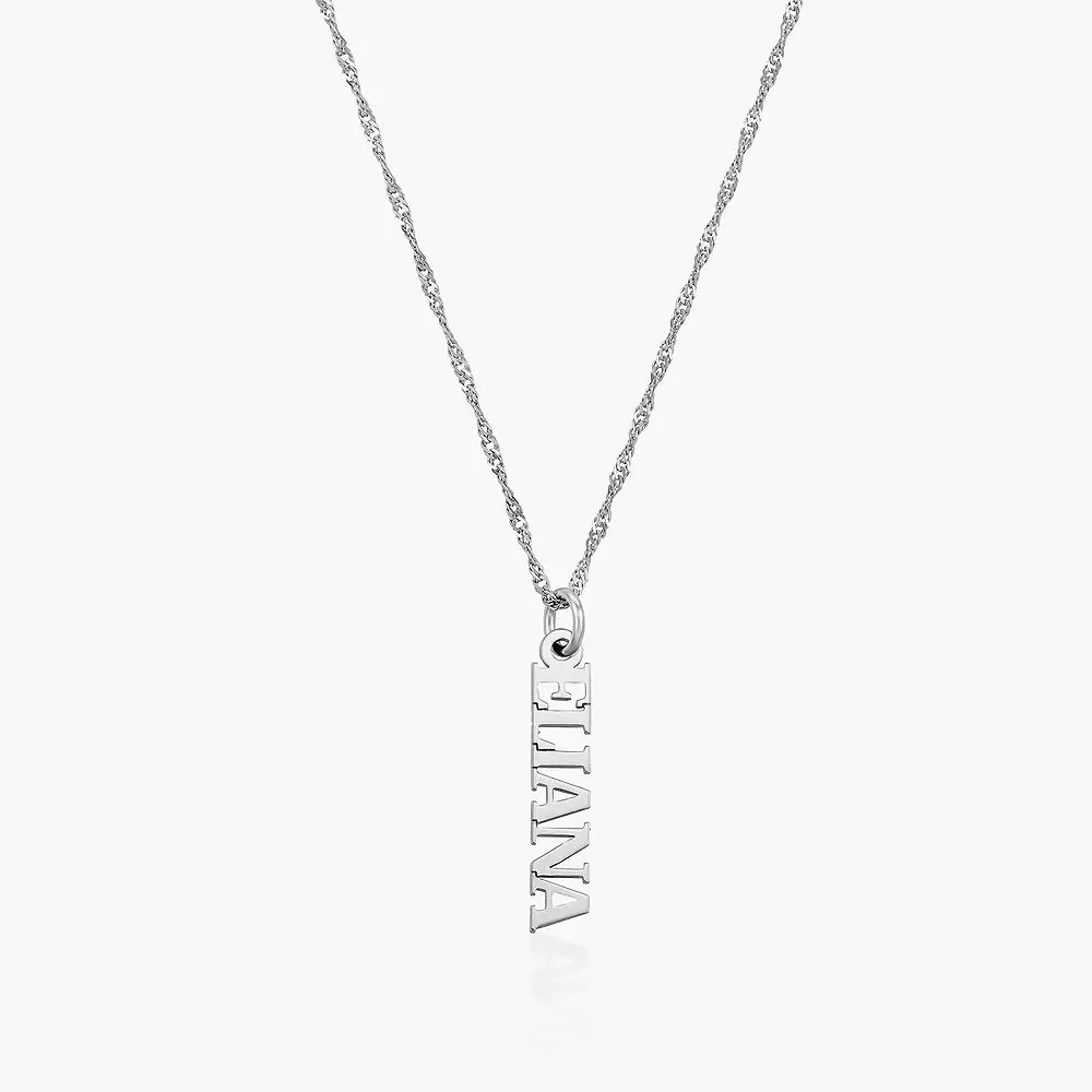 Gold & Silver Personalized Vertical Name Necklace - FKJNKLU6180 - Image 5