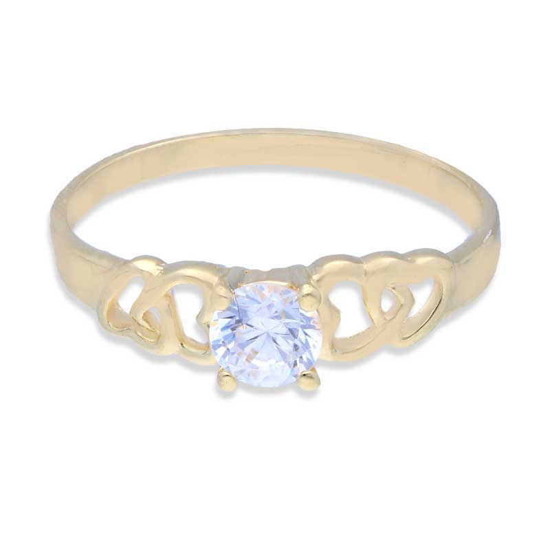Gold Solitaire Ring 18KT - FKJRN18KU2001 - Image 2