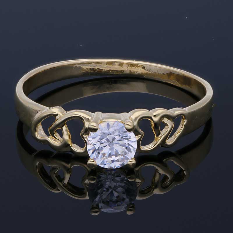Gold Solitaire Ring 18KT - FKJRN18KU2001 - Image 7