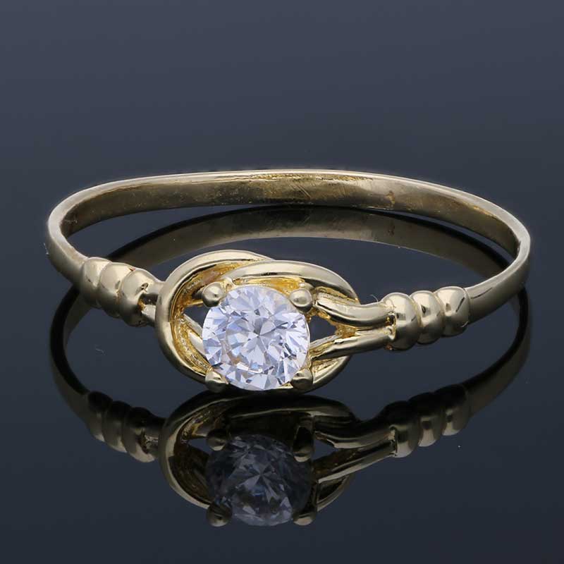 Gold Solitaire Ring 18KT - FKJRN18KU2004 - Image 7