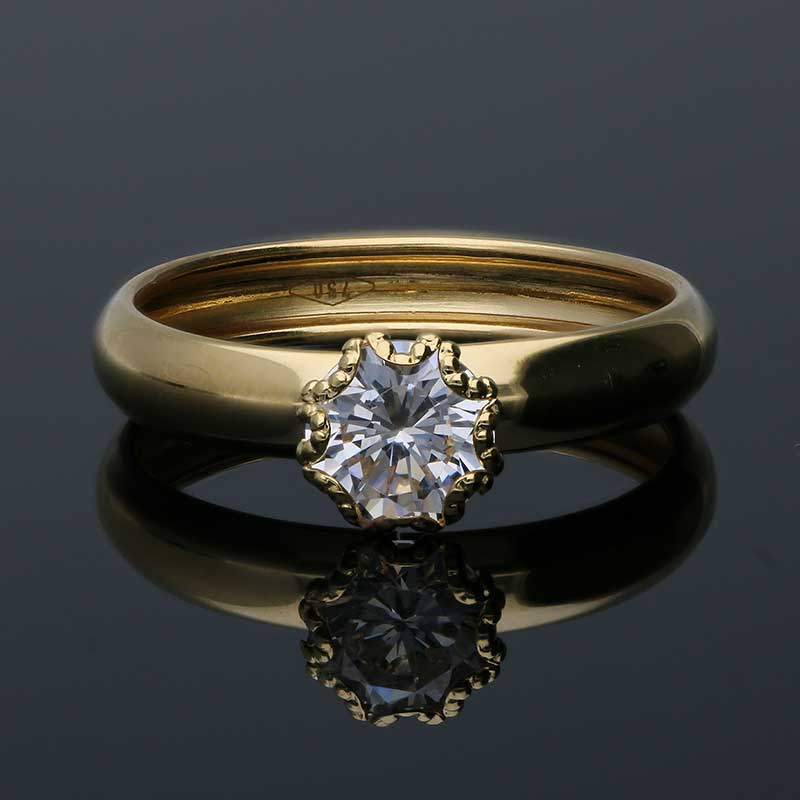 Gold Solitaire Ring 18KT - FKJRN18KU2031 - Image 7