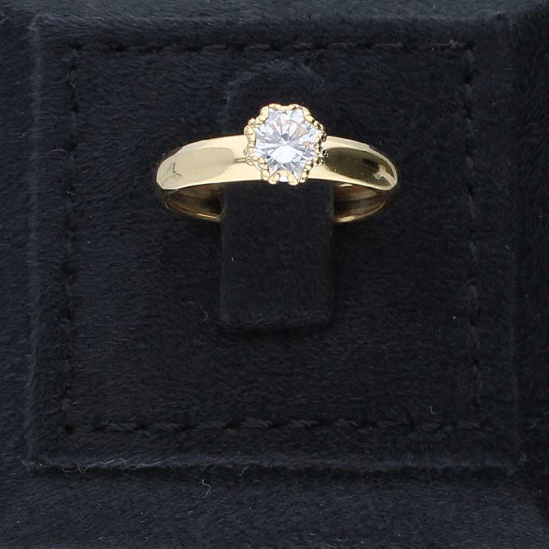 Gold Solitaire Ring 18KT - FKJRN18KU2031 - Image 8