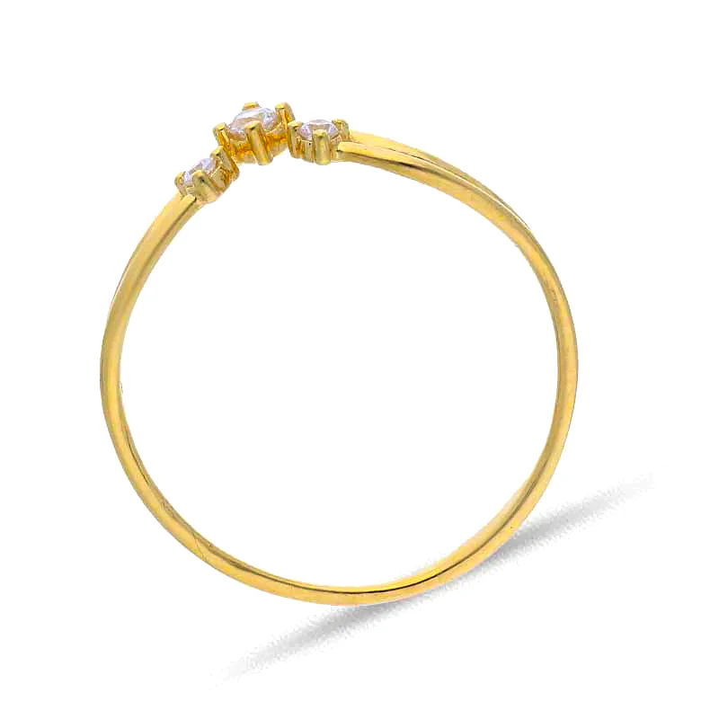 Gold Solitaire Ring 18KT - FKJRN18KU2092 - Image 3