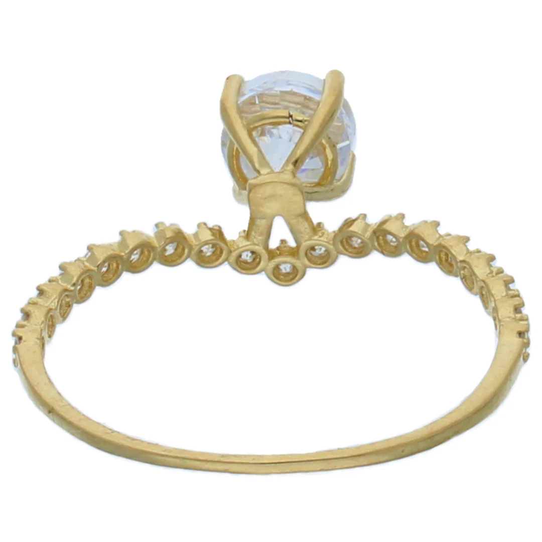 Gold Solitaire Ring 18KT - FKJRN18KU6383 - Image 2