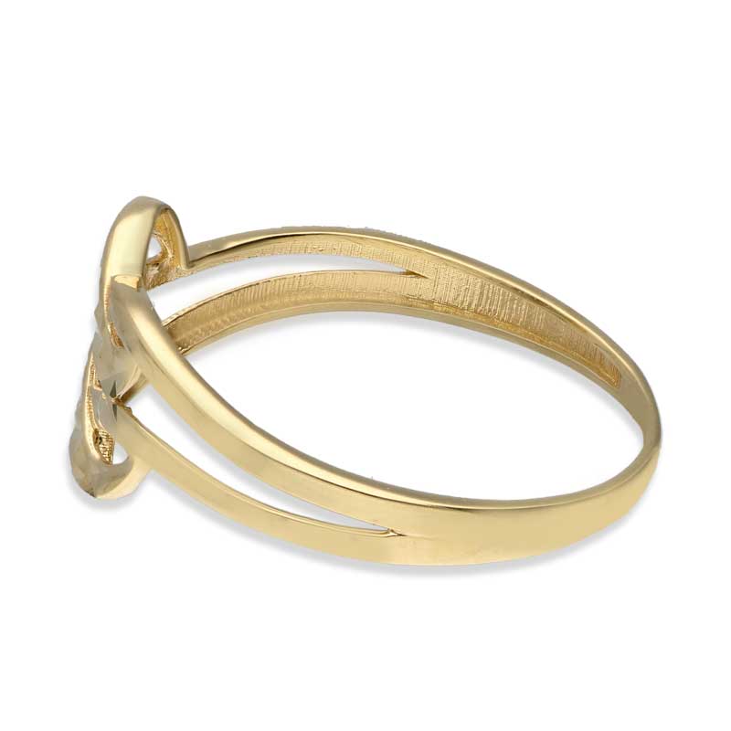Gold Spiral Shaped Ring 18KT - FKJRN18KU2025 - Image 3