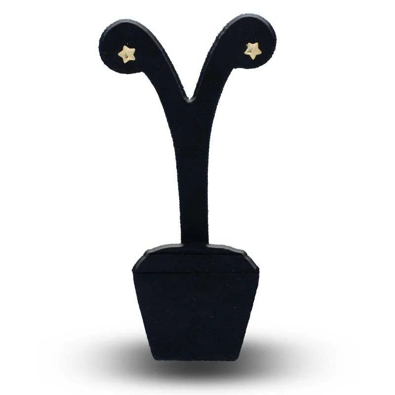 Gold Star Shaped Stud Earrings 18KT - FKJERN18KU3027 - Image 4